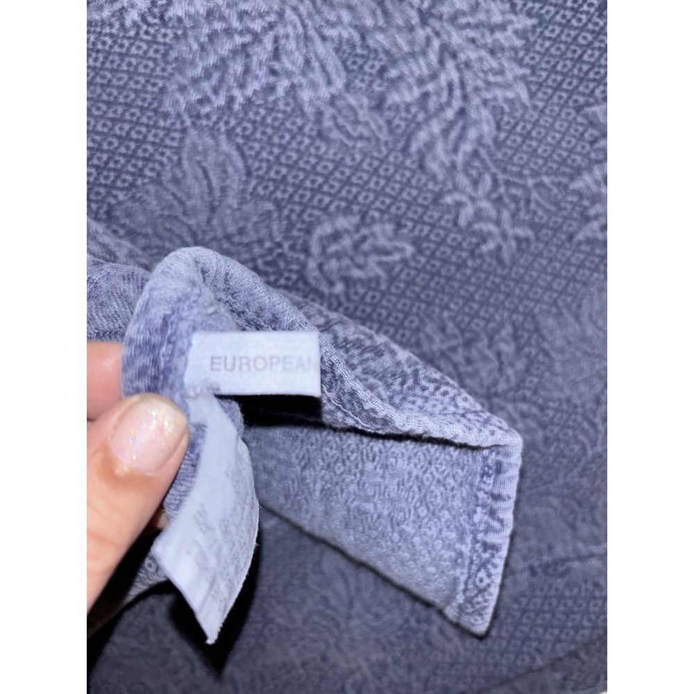 Company‎ Store Floral Quilted Cotton Pillow Shams Blue  27x17 Scalloped Portugal - Picture 7 of 7